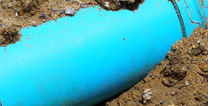 Pipe in dirt